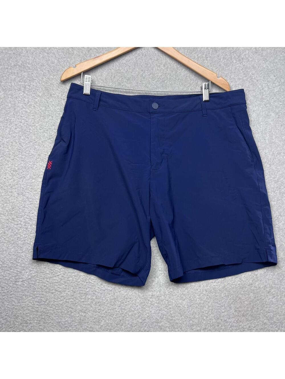 Rhone Shorts Mens Size 35 Blue Commuter 9'' Performance Stretch Golf Chino
